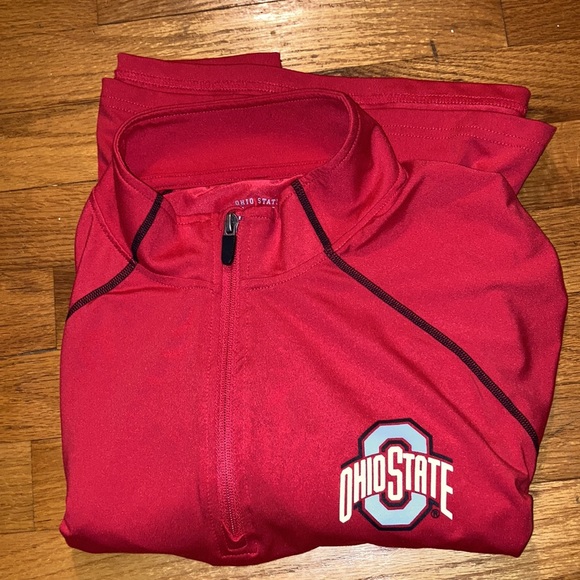 Ohio State red 1/4 zip long sleeve size L - Picture 8 of 10